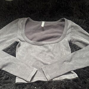 Chic Gray Women's Crop Top